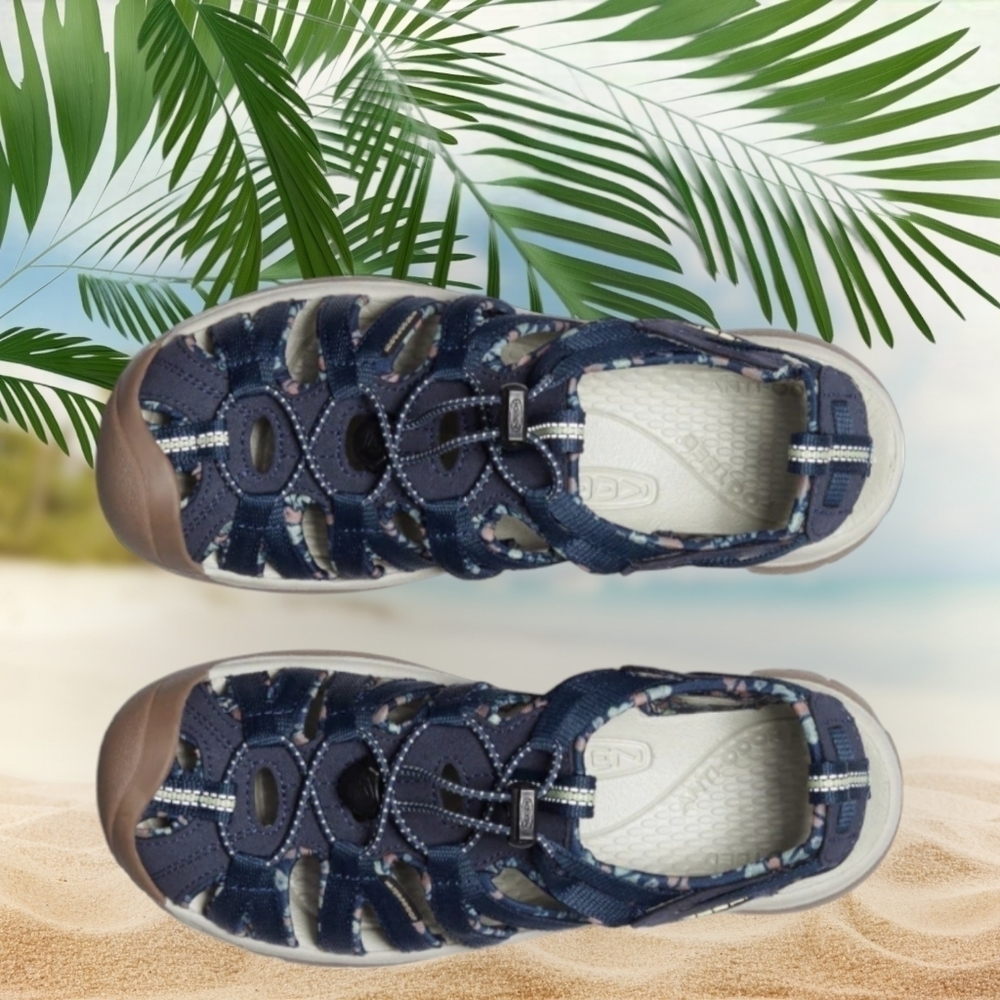 KEEN Women's Whisper Closed Toe Sport Sandals, Navy/Birch, size 7.5 New - Picture 4 of 11